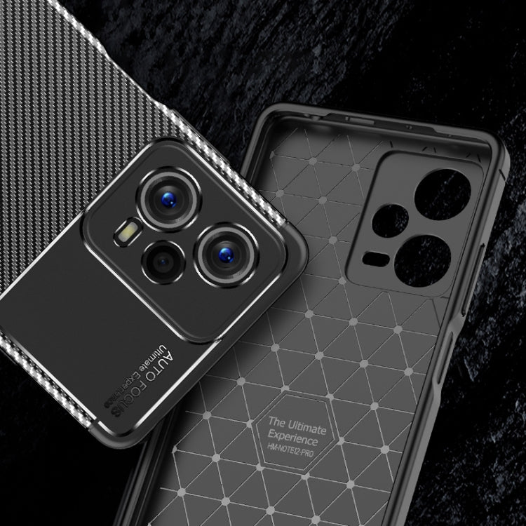 Custodia per telefono in TPU antiurto con struttura in fibra di carbonio, For Xiaomi Redmi Note 12 Global/Poco X5