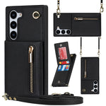 Custodia con cover posteriore in TPU + PU quadrata con cerniera a tracolla, For Samsung Galaxy S23 5G, For Samsung Galaxy S23+ 5G, For Samsung Galaxy S23 Ultra 5G