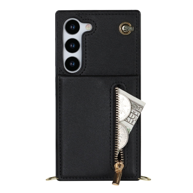 Custodia con cover posteriore in TPU + PU quadrata con cerniera a tracolla, For Samsung Galaxy S23 5G, For Samsung Galaxy S23+ 5G, For Samsung Galaxy S23 Ultra 5G