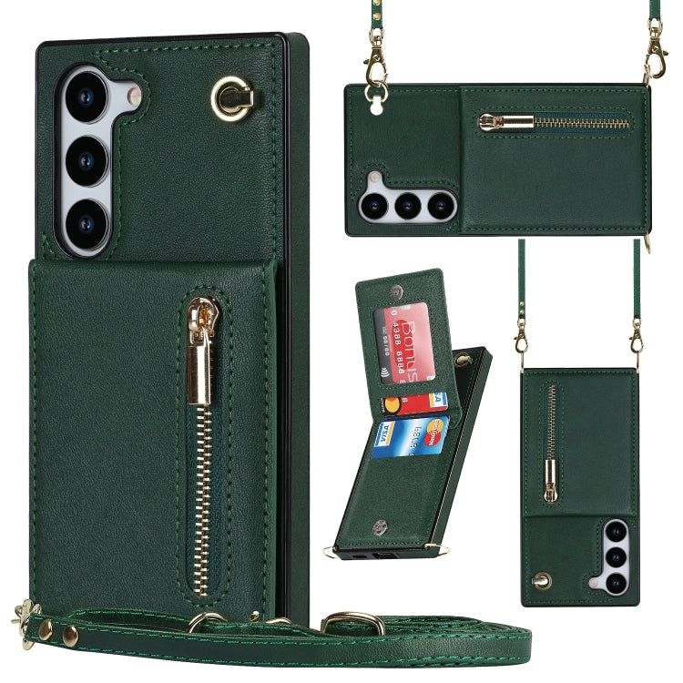 Custodia con cover posteriore in TPU + PU quadrata con cerniera a tracolla, For Samsung Galaxy S23 5G, For Samsung Galaxy S23+ 5G, For Samsung Galaxy S23 Ultra 5G