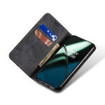 Custodia per telefono in pelle Flip Texture denim, For OnePlus 11, For OnePlus 11R, For OnePlus Ace 2 5G, For vivo iQOO 11, For Samsung Galaxy A54 5G