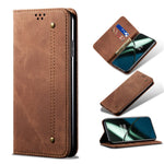 Custodia per telefono in pelle Flip Texture denim, For OnePlus 11, For OnePlus 11R, For OnePlus Ace 2 5G, For vivo iQOO 11, For Samsung Galaxy A54 5G