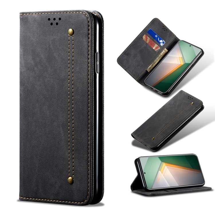 Custodia per telefono in pelle Flip Texture denim, For OnePlus 11, For OnePlus 11R, For OnePlus Ace 2 5G, For vivo iQOO 11, For Samsung Galaxy A54 5G