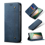 Custodia per telefono in pelle Flip Texture denim, For OnePlus 11, For OnePlus 11R, For OnePlus Ace 2 5G, For vivo iQOO 11, For Samsung Galaxy A54 5G
