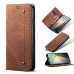 Custodia per telefono in pelle Flip Texture denim, For OnePlus 11, For OnePlus 11R, For OnePlus Ace 2 5G, For vivo iQOO 11, For Samsung Galaxy A54 5G