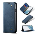 Custodia per telefono in pelle Flip Texture denim, For OnePlus 11, For OnePlus 11R, For OnePlus Ace 2 5G, For vivo iQOO 11, For Samsung Galaxy A54 5G