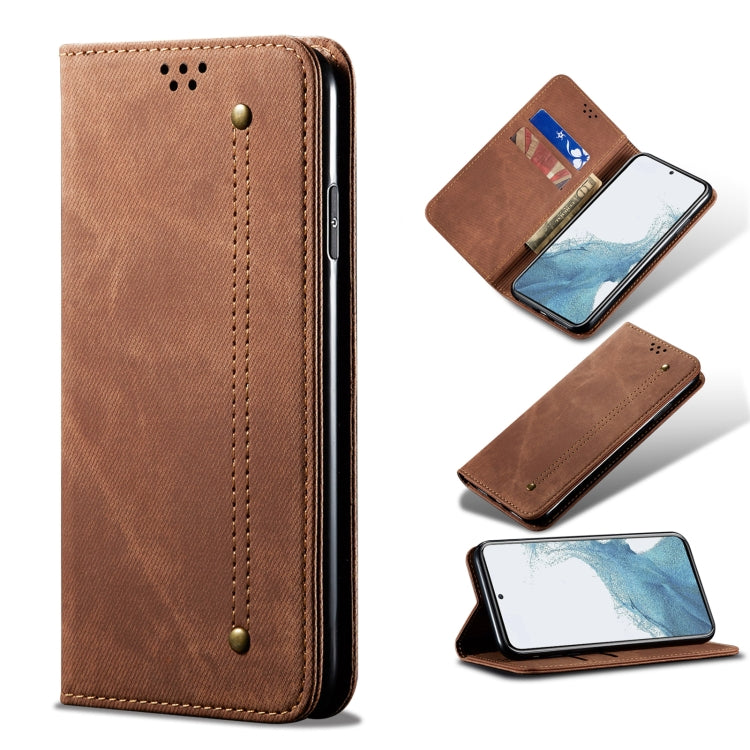 Custodia per telefono in pelle Flip Texture denim, For OnePlus 11, For OnePlus 11R, For OnePlus Ace 2 5G, For vivo iQOO 11, For Samsung Galaxy A54 5G
