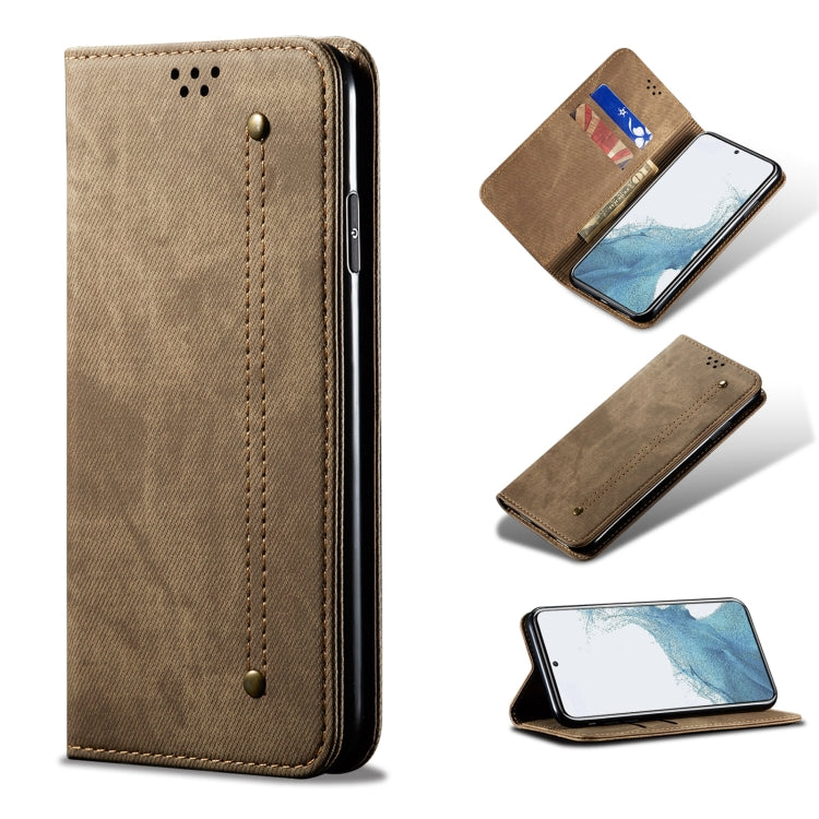 Custodia per telefono in pelle Flip Texture denim, For OnePlus 11, For OnePlus 11R, For OnePlus Ace 2 5G, For vivo iQOO 11, For Samsung Galaxy A54 5G