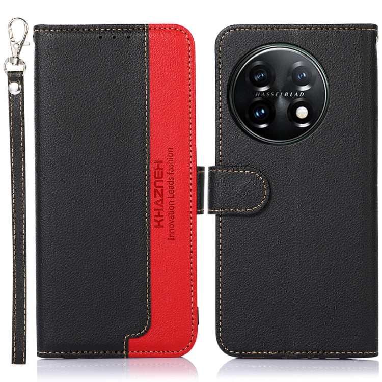KHAZNEH Custodia per telefono RFID in pelle con texture Litchi, For OnePlus 11, For OnePlus Nord CE 3 Lite, For Motorola Moto E13, For Motorola Moto G53 5G