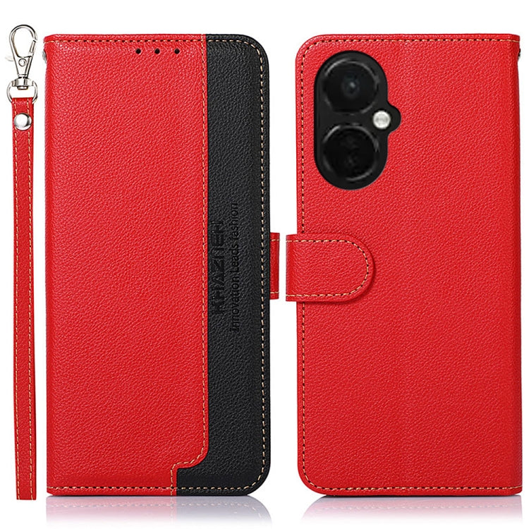 KHAZNEH Custodia per telefono RFID in pelle con texture Litchi, For OnePlus 11, For OnePlus Nord CE 3 Lite, For Motorola Moto E13, For Motorola Moto G53 5G