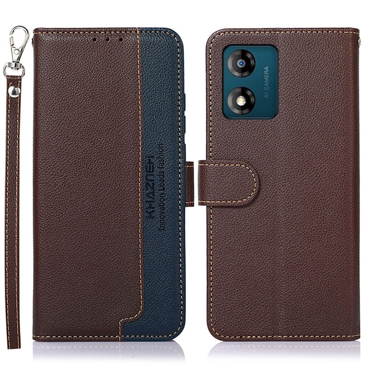KHAZNEH Custodia per telefono RFID in pelle con texture Litchi, For OnePlus 11, For OnePlus Nord CE 3 Lite, For Motorola Moto E13, For Motorola Moto G53 5G