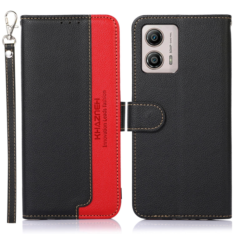 KHAZNEH Custodia per telefono RFID in pelle con texture Litchi, For OnePlus 11, For OnePlus Nord CE 3 Lite, For Motorola Moto E13, For Motorola Moto G53 5G