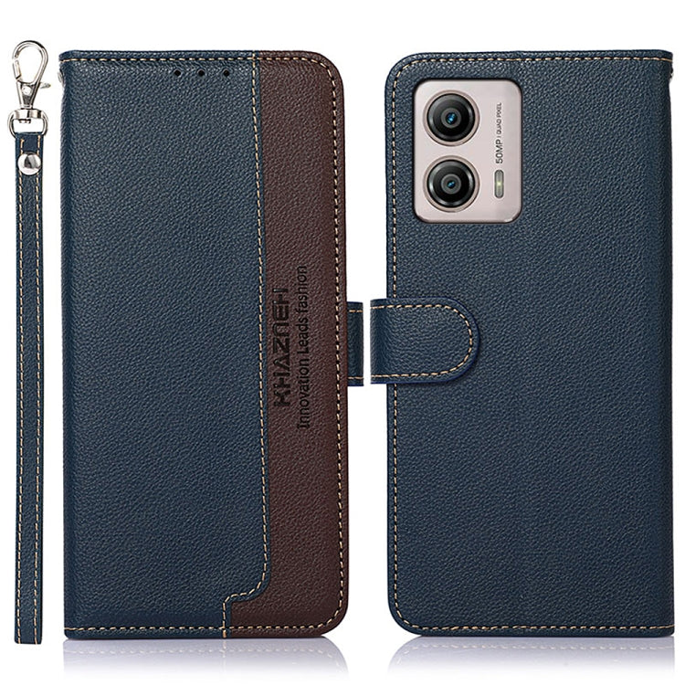 KHAZNEH Custodia per telefono RFID in pelle con texture Litchi, For OnePlus 11, For OnePlus Nord CE 3 Lite, For Motorola Moto E13, For Motorola Moto G53 5G