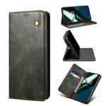 Custodia per telefono in pelle con trama di cavallo pazzo in cera d'olio, For OnePlus 11, For OnePlus 11R, For OnePlus Ace 2 5G, For vivo iQOO 11, For Samsung Galaxy A54 5G