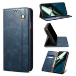 Custodia per telefono in pelle con trama di cavallo pazzo in cera d'olio, For OnePlus 11, For OnePlus 11R, For OnePlus Ace 2 5G, For vivo iQOO 11, For Samsung Galaxy A54 5G