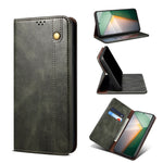 Custodia per telefono in pelle con trama di cavallo pazzo in cera d'olio, For OnePlus 11, For OnePlus 11R, For OnePlus Ace 2 5G, For vivo iQOO 11, For Samsung Galaxy A54 5G