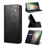 Custodia per telefono in pelle con trama di cavallo pazzo in cera d'olio, For OnePlus 11, For OnePlus 11R, For OnePlus Ace 2 5G, For vivo iQOO 11, For Samsung Galaxy A54 5G