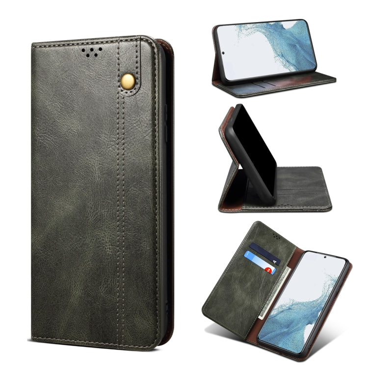 Custodia per telefono in pelle con trama di cavallo pazzo in cera d'olio, For OnePlus 11, For OnePlus 11R, For OnePlus Ace 2 5G, For vivo iQOO 11, For Samsung Galaxy A54 5G
