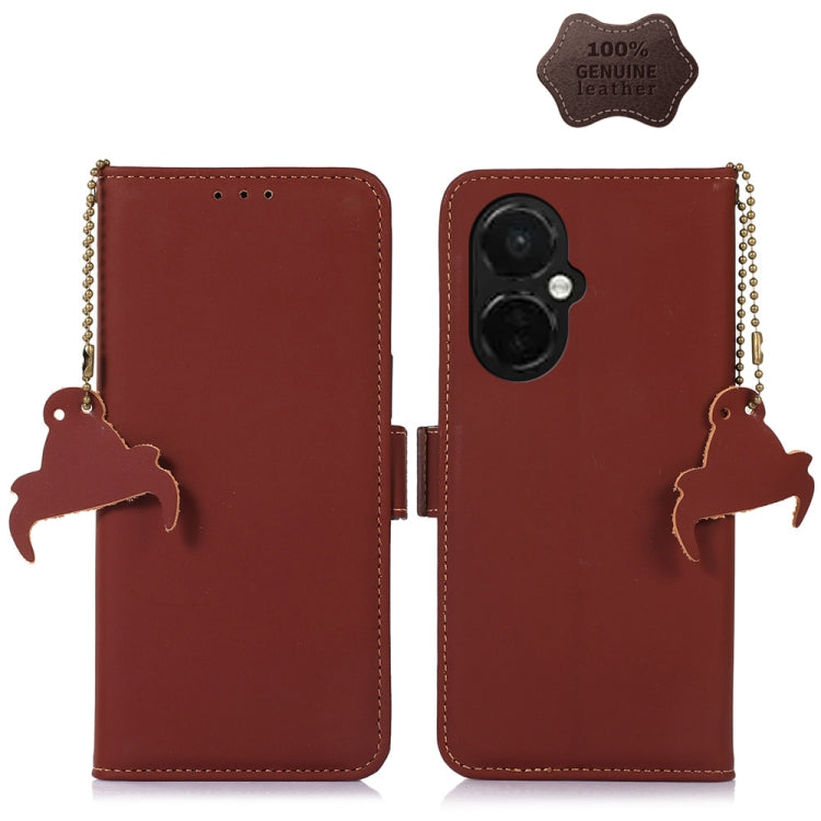 Custodia per telefono in pelle magnetica RFID in vera pelle, For OnePlus 11, For OnePlus Nord CE 3 Lite, For Motorola Moto E13, For Motorola Moto G53 5G