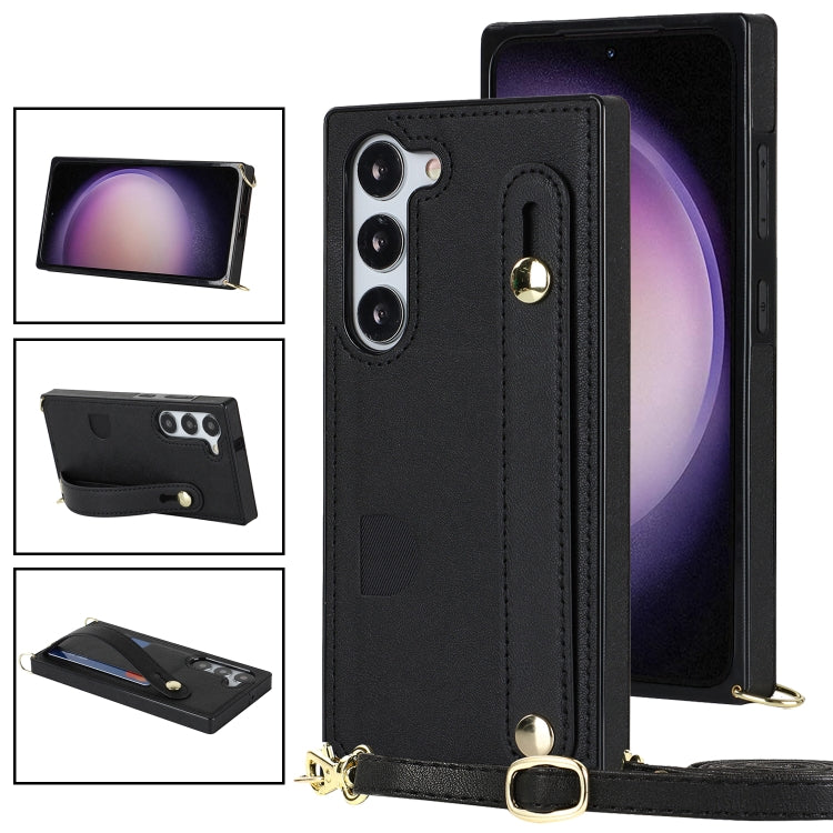 Custodia per telefono quadrata con supporto per cinturino a tracolla, For Samsung Galaxy S23 5G, For Samsung Galaxy S23+ 5G, For Samsung Galaxy S23 Ultra 5G