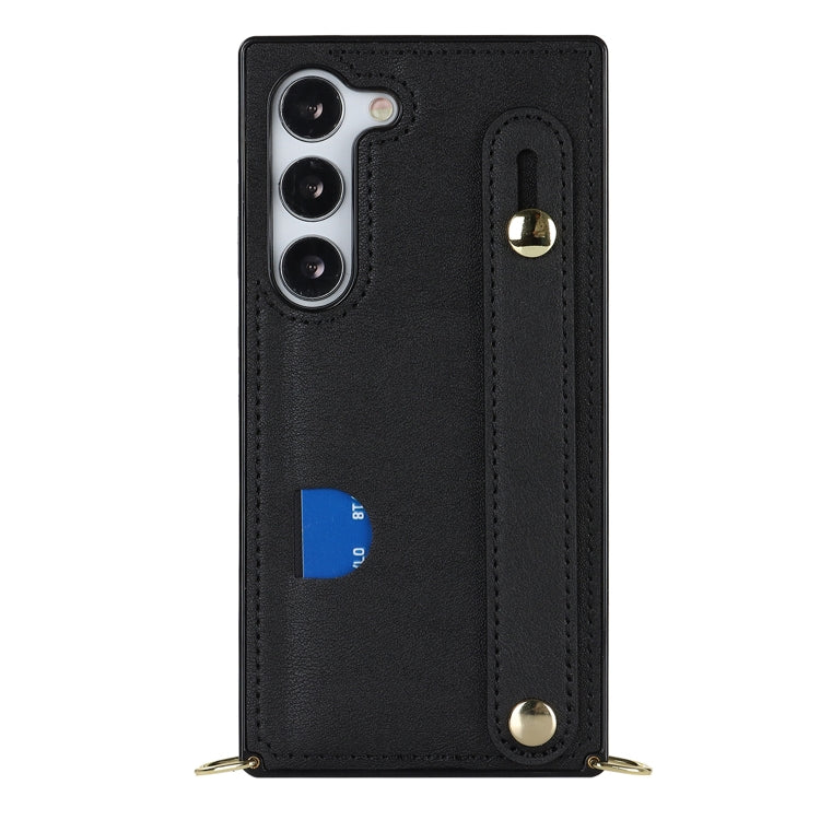 Custodia per telefono quadrata con supporto per cinturino a tracolla, For Samsung Galaxy S23 5G, For Samsung Galaxy S23+ 5G, For Samsung Galaxy S23 Ultra 5G