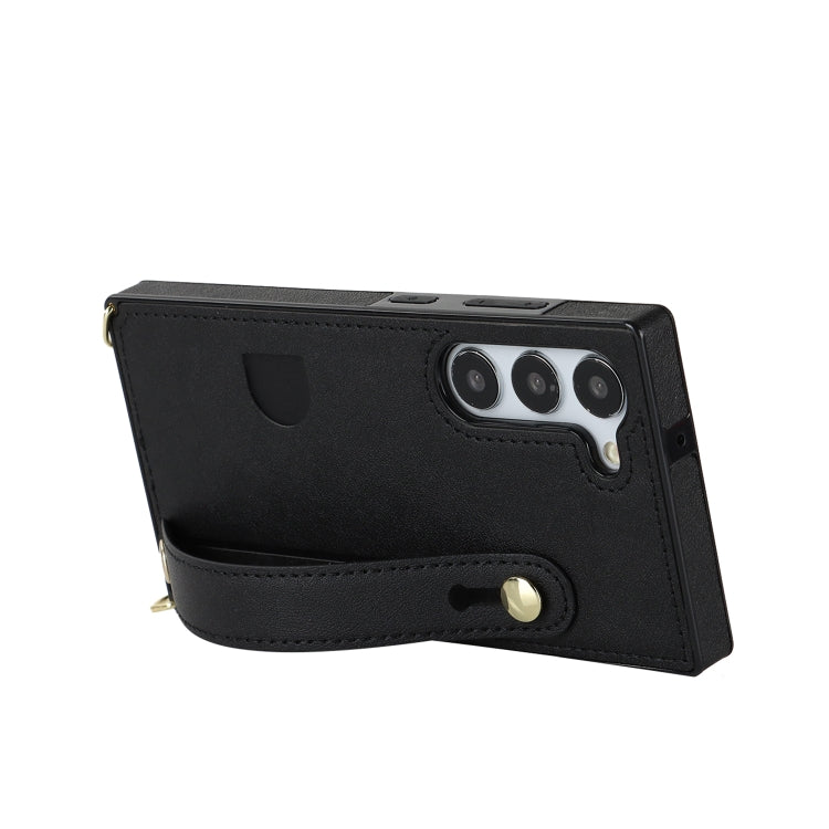Custodia per telefono quadrata con supporto per cinturino a tracolla, For Samsung Galaxy S23 5G, For Samsung Galaxy S23+ 5G, For Samsung Galaxy S23 Ultra 5G