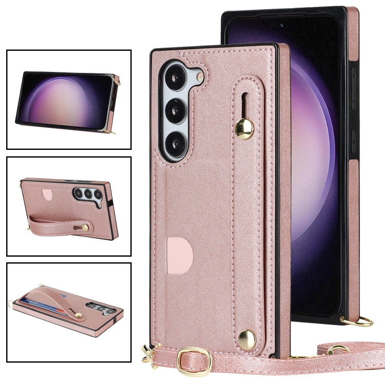 Custodia per telefono quadrata con supporto per cinturino a tracolla, For Samsung Galaxy S23 5G, For Samsung Galaxy S23+ 5G, For Samsung Galaxy S23 Ultra 5G