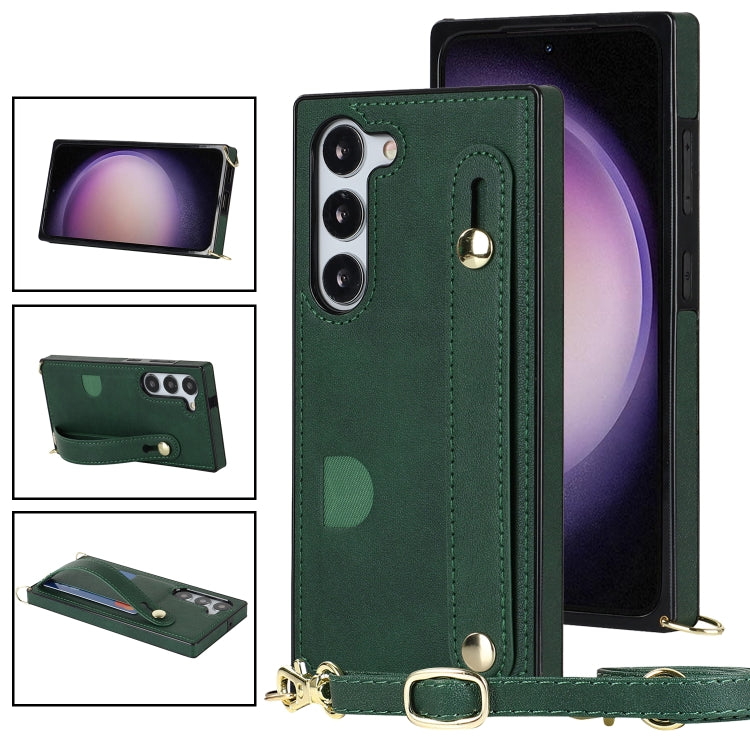 Custodia per telefono quadrata con supporto per cinturino a tracolla, For Samsung Galaxy S23 5G, For Samsung Galaxy S23+ 5G, For Samsung Galaxy S23 Ultra 5G