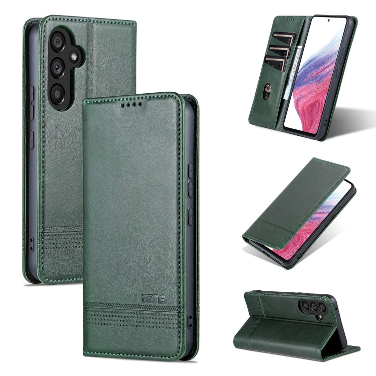 AZNS Custodia per telefono in pelle a conchiglia con struttura in vitello magnetico, For Samsung Galaxy A34 5G, For Samsung Galaxy A54 5G