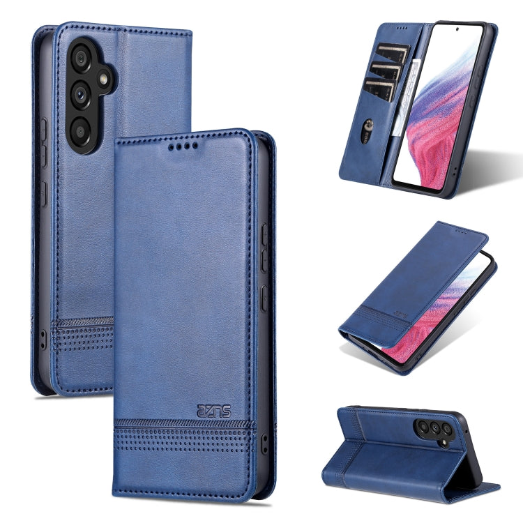 AZNS Custodia per telefono in pelle a conchiglia con struttura in vitello magnetico, For Samsung Galaxy A34 5G, For Samsung Galaxy A54 5G