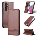 AZNS Custodia per telefono in pelle a conchiglia con struttura in vitello magnetico, For Samsung Galaxy A34 5G, For Samsung Galaxy A54 5G