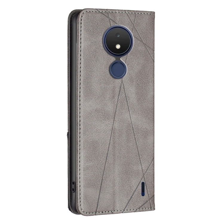 Custodia per telefono in pelle magnetica invisibile prismatica, For Nokia C21