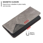 Custodia per telefono in pelle magnetica invisibile prismatica, For Nokia C21