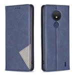 Custodia per telefono in pelle magnetica invisibile prismatica, For Nokia C21