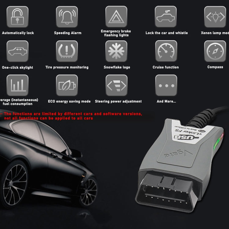 Strumento diagnostico per auto Vgate Vlinker FS ELM327 USB OBD2, Vlinker FS