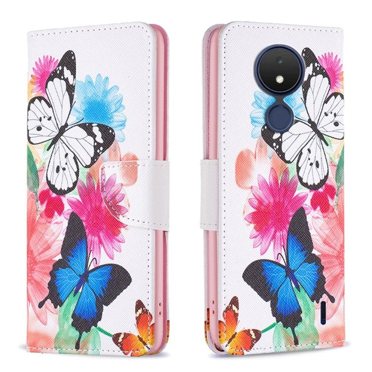 Custodia per telefono in pelle con motivo a disegno colorato, For Motorola Moto G13 4G/G23 4G/G53 5G, For Nokia C21