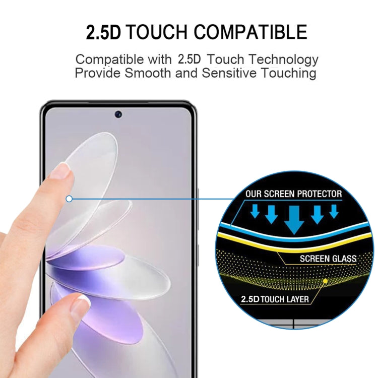 Pellicola in vetro temperato a schermo intero con bordo curvo 3D, For vivo V27 / V27 Pro (1 PC)