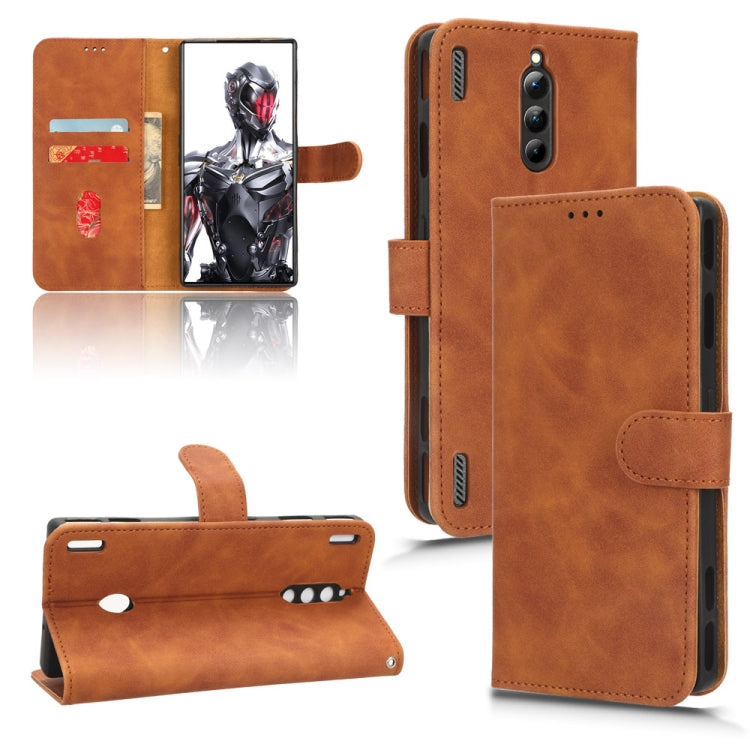 Custodia per telefono in pelle con vibrazione magnetica Skin Feel, For ZTE nubia Red Magic 8 Pro 5G