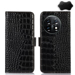 Custodia per telefono in pelle RFID con strato superiore in pelle bovina di coccodrillo, For OnePlus 11 5G, For OnePlus Nord CE 3 Lite, For Motorola Moto E13 4G 2023, For Motorola Moto G53 5G