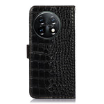 Custodia per telefono in pelle RFID con strato superiore in pelle bovina di coccodrillo, For OnePlus 11 5G, For OnePlus Nord CE 3 Lite, For Motorola Moto E13 4G 2023, For Motorola Moto G53 5G
