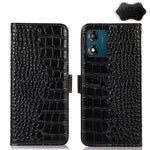 Custodia per telefono in pelle RFID con strato superiore in pelle bovina di coccodrillo, For OnePlus 11 5G, For OnePlus Nord CE 3 Lite, For Motorola Moto E13 4G 2023, For Motorola Moto G53 5G