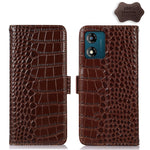Custodia per telefono in pelle RFID con strato superiore in pelle bovina di coccodrillo, For OnePlus 11 5G, For OnePlus Nord CE 3 Lite, For Motorola Moto E13 4G 2023, For Motorola Moto G53 5G