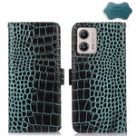Custodia per telefono in pelle RFID con strato superiore in pelle bovina di coccodrillo, For OnePlus 11 5G, For OnePlus Nord CE 3 Lite, For Motorola Moto E13 4G 2023, For Motorola Moto G53 5G