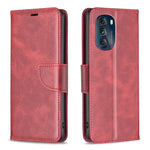 Custodia per telefono in pelle con trama in pelle di agnello, For Motorola Moto E13 4G, For Motorola Moto G 5G 2023, For Motorola Moto G73 5G, For Motorola Moto G13 4G/G23 4G/G53 5G