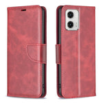 Custodia per telefono in pelle con trama in pelle di agnello, For Motorola Moto E13 4G, For Motorola Moto G 5G 2023, For Motorola Moto G73 5G, For Motorola Moto G13 4G/G23 4G/G53 5G