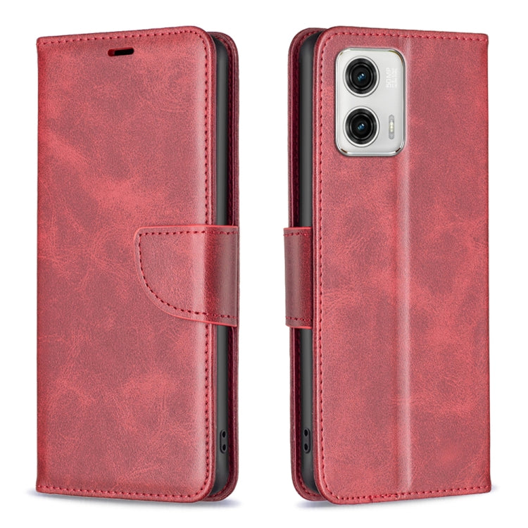 Custodia per telefono in pelle con trama in pelle di agnello, For Motorola Moto E13 4G, For Motorola Moto G 5G 2023, For Motorola Moto G73 5G, For Motorola Moto G13 4G/G23 4G/G53 5G