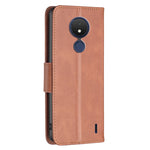 Custodia per telefono in pelle con trama in pelle di agnello, For Nokia C21