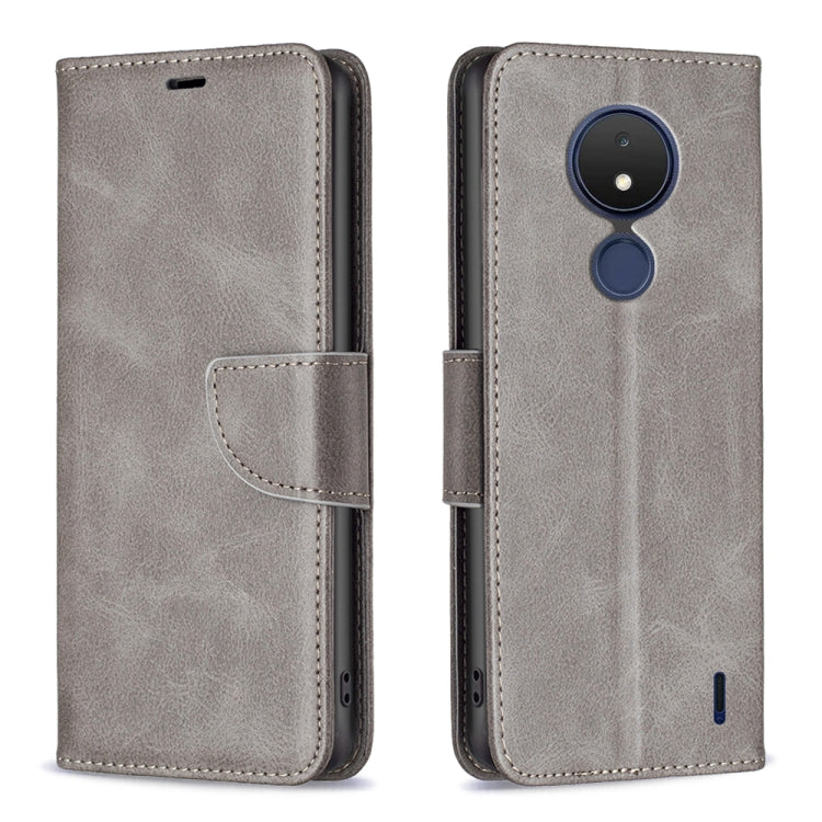 Custodia per telefono in pelle con trama in pelle di agnello, For Nokia C21