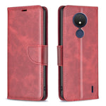 Custodia per telefono in pelle con trama in pelle di agnello, For Nokia C21