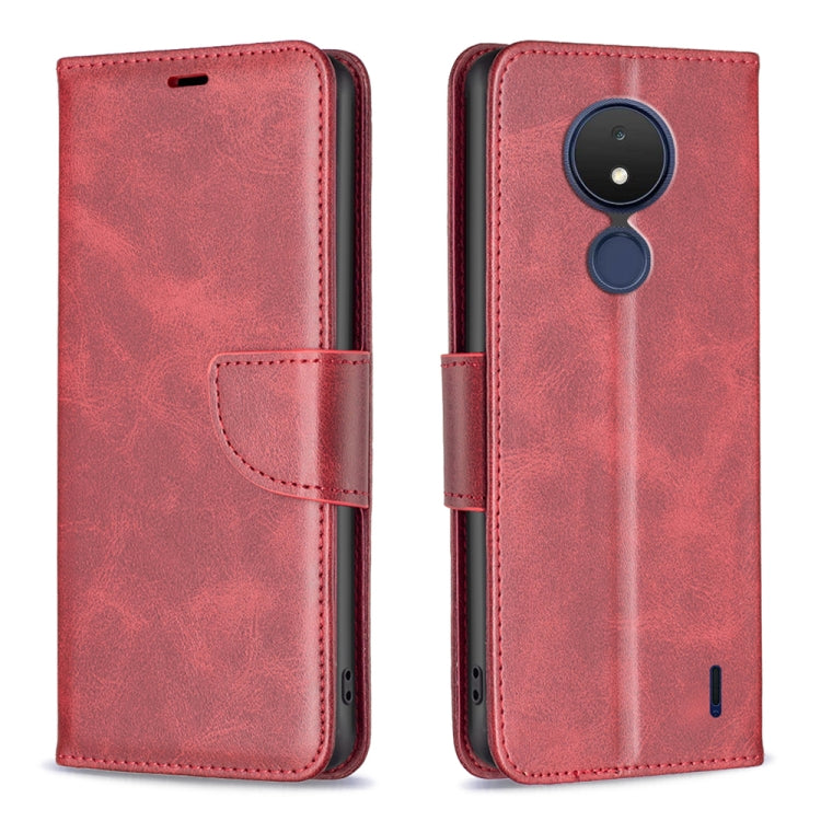 Custodia per telefono in pelle con trama in pelle di agnello, For Nokia C21